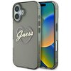 Etui GUESS IML Heart do Apple iPhone 16 Plus Czarny