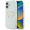 Etui GUESS IML Heart do Apple iPhone 16 Przeźroczysty