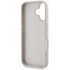 Etui GUESS Leather Metal Logo Strass Crossbody do Apple iPhone 16 Różowy Gwarancja 24 miesiące