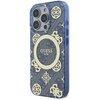 Etui GUESS IML Peony On 4G Background MagSafe do Apple iPhone 16 Pro Niebieski Seria telefonu iPhone
