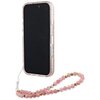 Etui GUESS IML Flowers Allover Electro With Pearl Strap MagSafe do Apple iPhone 16 Różowy Kompatybilność Apple iPhone 16
