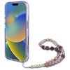 Etui GUESS IML Flowers With Pearl Strap MagSafe do Apple iPhone 16 Plus Fioletowy Kompatybilność Apple iPhone 16 Plus