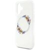 Etui GUESS IML Flowers Wreath MagSafe do Apple iPhone 16 Plus Przezroczysty Dominujący kolor Przezroczysty