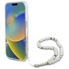 Etui GUESS IML Glitter With Pearl Strap MagSafe do Apple iPhone 16 Plus Przezroczysty Dominujący kolor Przezroczysty