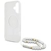 Etui GUESS IML Glitter With Pearl Strap MagSafe do Apple iPhone 16 Plus Przezroczysty Gwarancja 24 miesiące