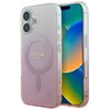 Etui GUESS IML Glitter Gradient MagSafe do Apple iPhone 16 Plus Różowy