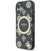 Etui GUESS IML Peony On 4G Background MagSafe do Apple iPhone 16 Czarny Seria telefonu iPhone