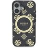 Etui GUESS IML Peony On 4G Background MagSafe do Apple iPhone 16 Czarny Model telefonu iPhone 16
