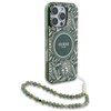 Etui GUESS IML Flowers Allover Electro With Pearl Strap MagSafe do Apple iPhone 16 Pro Zielony Model telefonu iPhone 16 Pro