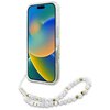 Etui GUESS IML Flowers Allover Electro With Pearl Strap MagSafe do Apple iPhone 16 Pro Biały Kompatybilność Apple iPhone 16 Pro