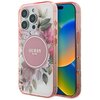 Etui GUESS IML Flower & Tonal Circle MagSafe do Apple iPhone 16 Pro Różowy