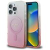 Etui GUESS IML Glitter Gradient MagSafe do Apple iPhone 16 Pro Różowy