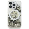 Etui GUESS Liquid Glitter Flower MagSafe do Apple iPhone 16 Pro Beżowy Model telefonu iPhone 16 Pro