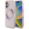 Etui GUESS IML Flowers Wreath MagSafe do Apple iPhone 16 Różowy