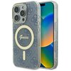 Etui GUESS IML 4G MagSafe do Apple iPhone 16 Pro Max Niebieski