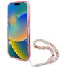 Etui GUESS IML Flowers With Pearl Strap MagSafe do Apple iPhone 16 Pro Max Różowy Kompatybilność Apple iPhone 16 Pro Max