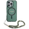 Etui GUESS IML Glitter With Pearl Strap MagSafe do Apple iPhone 16 Pro Max Zielony Seria telefonu iPhone
