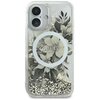 Etui GUESS Liquid Glitter Flower MagSafe do Apple iPhone 16 Beżowy Model telefonu iPhone 16