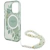 Etui GUESS IML Flowers With Pearl Strap MagSafe do Apple iPhone 16 Pro Max Zielony Typ Etui nakładka