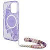 Etui GUESS IML Flowers With Pearl Strap MagSafe do Apple iPhone 16 Pro Max Fioletowy Typ Etui nakładka