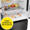 Lodówka HAIER HFR3718ENGB Side by Side No Frost 177.5cm Czarna Położenie zamrażarki Na dole