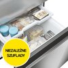 Lodówka HAIER HTW5618DWMG No Frost 185cm Inox Zmiana kierunku otwierania drzwi Tak