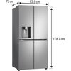 Lodówka LG GML860PYFE No Frost 179cm Biała LinearCooling Rodzaj Side By Side
