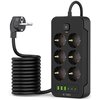 Listwa TECH-PROTECT PC6X6 (2 m) Czarny Prąd znamionowy [A] 3.1