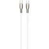 Kabel pleciony USB-C - USB-C FIXED 100W 0.5 m Biały
