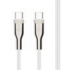 Kabel pleciony USB-C - USB-C FIXED 100W 0.5 m Biały Obsługiwane zasilanie [W] do 100