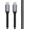 Kabel USB-C - USB-C FIXED Armor 240W 1.2 m Szary
