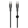 Kabel pleciony USB-C - USB-C FIXED 100W 1.2 m Czarny