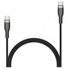 Kabel pleciony USB-C - USB-C FIXED 100W 1.2 m Czarny Obsługiwane zasilanie [W] do 100