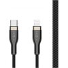 Kabel pleciony USB-C - Lightning FIXED 60W 0.5 m Czarny