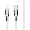 Kabel pleciony USB-C - Lightning FIXED 60W 0.5 m Biały