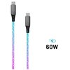 Kabel USB-C - USB-C FIXED 60W 1.2 m Tęczowy Złącze 1 USB-C