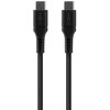 Kabel silikonowy USB-C - USB-C FIXED 60W 0.5 m Czarny