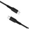 Kabel silikonowy USB-C - USB-C FIXED 60W 0.5 m Czarny Rodzaj Kabel