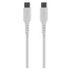 Kabel silikonowy USB-C - USB-C FIXED 60W 2 m Biały