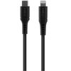 Kabel silikonowy USB-C - Lightning FIXED 60W 0.5 m Czarny