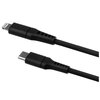 Kabel silikonowy USB-C - Lightning FIXED 60W 1.2 m Czarny Obsługiwane zasilanie [W] do 60
