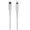 Kabel silikonowy USB-C - Lightning FIXED 60W 1.2 m Biały