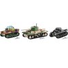 Klocki plastikowe COBI Historical Collection World War II Renault R35 - Valentine IX - Panzer I COBI-2740 Seria Historical Collection World War II