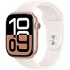Apple Watch 10 GPS 46mm koperta z aluminium (różowe złoto) + pasek sportowy rozmiar S/M (łagodny róż)