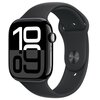 Apple Watch 10 GPS + Cellular 46mm koperta z aluminium (onyks) + pasek sportowy rozmiar M/L (czarny)