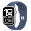 Apple Watch 10 GPS + Cellular 42mm koperta z aluminium (srebrny) + pasek sportowy rozmiar M/L (denim)