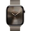 Apple Watch 10 GPS + Cellular 46mm koperta z tytanu (naturalny) + bransoleta mediolańska rozmiar M/L (naturalny) Komunikacja 4G (LTE) eSIM