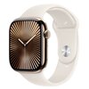 Apple Watch 10 GPS + Cellular 46mm koperta z tytanu (złoty) + pasek sportowy rozmiar S/M (księżycowa poświata)