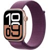 Apple Watch 10 GPS 42mm koperta z aluminium (różowe złoto) + opaska sportowa (dojrzała śliwka)