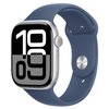 Apple Watch 10 GPS + Cellular 46mm koperta z aluminium (srebrny) + pasek sportowy rozmiar M/L (denim)